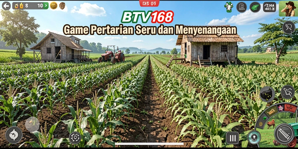 Tangkapan layar BTV168 menampilkan aktivitas bertani yang seru dan menyenangkan.