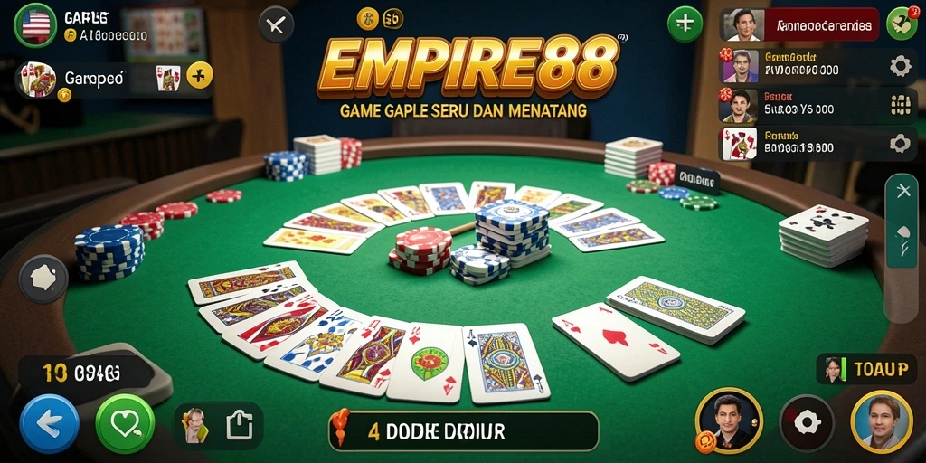 Tangkapan layar gameplay Gaple seru di EMPIRE88.