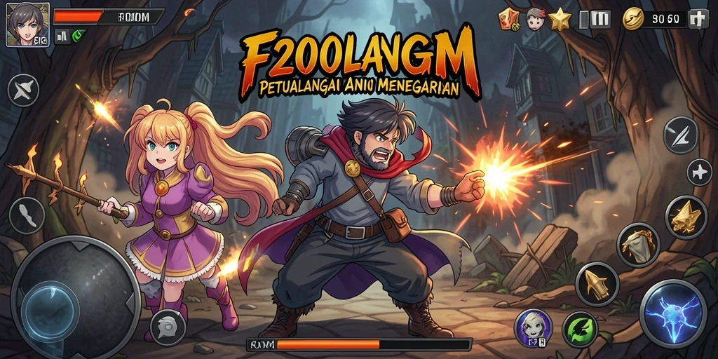 Tampilan gameplay F200M yang seru dan penuh aksi.