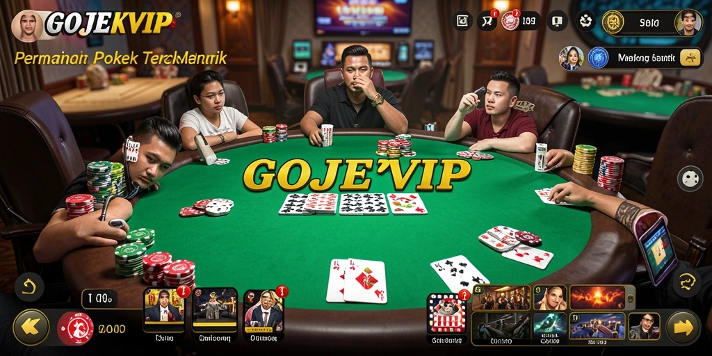 Screenshot gameplay GOJEKVIP yang menarik dengan suasana poker yang seru.
