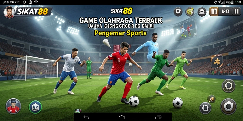Screenshot menampilkan momen seru dalam permainan olahraga SIKAT88.